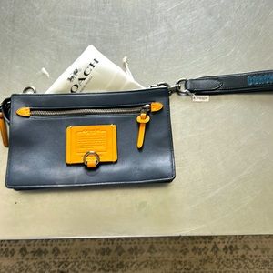 Coach Purse Blue Leather